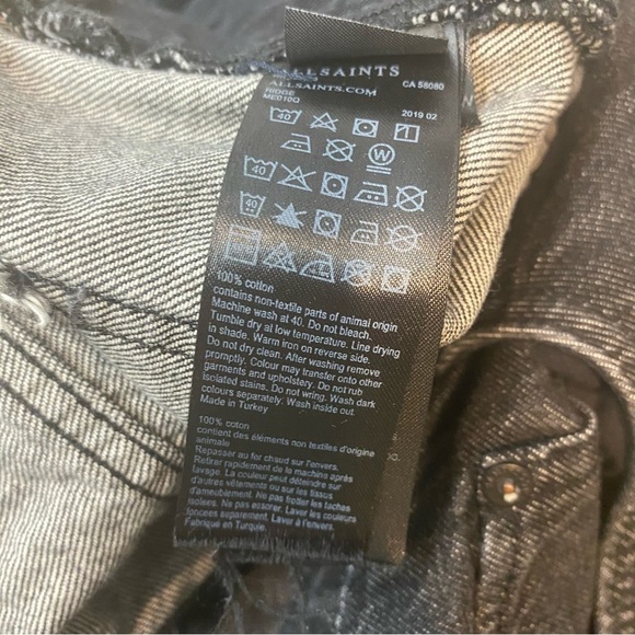 All Saints • black button fly straight leg ankle denim jeans - Picture 9 of 14